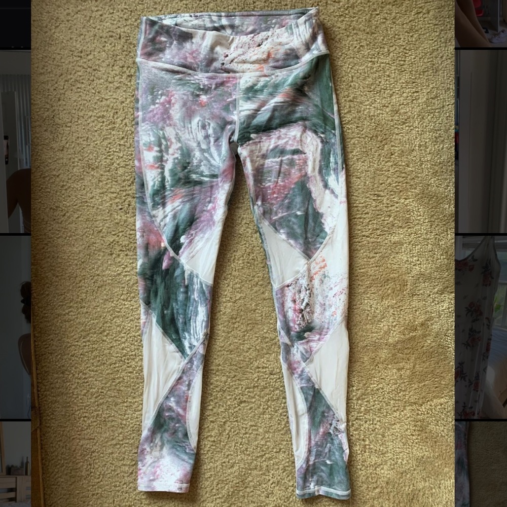 Fabletics tiedie white leggings